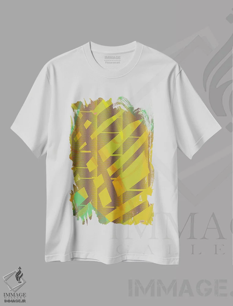 تیشرت سفید طرح دار آووکادو، دکور معاصر اثر چارلز هارکر | فروشگاه ایماژ