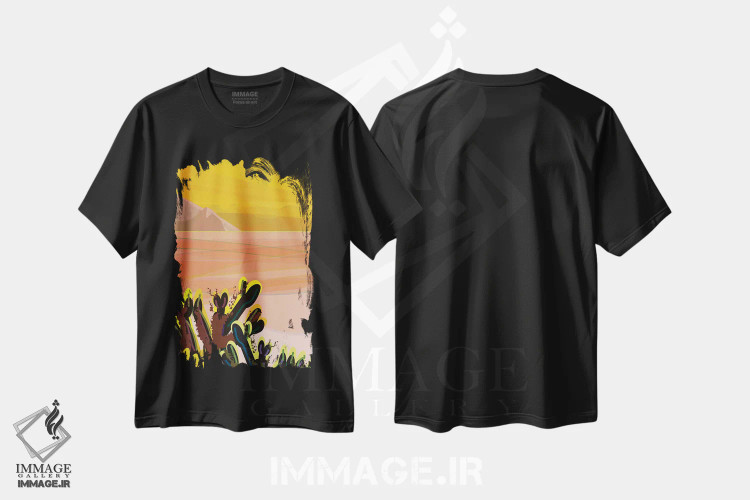 تیشرت مشکی طرح دار چویا، دکور معاصر اثر چارلز هارکر | immage.ir
