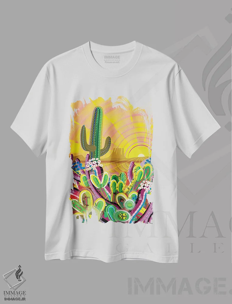 تیشرت سفید طرح دار زاکاتون، دکور معاصر اثر چارلز هارکر | immage.ir