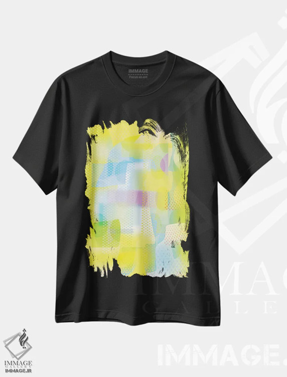 تیشرت مشکی طرح دار جشن نور اثر چارلز هارکر | immage.ir