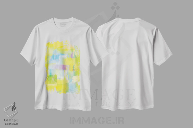 تیشرت سفید طرح دار جشن نور اثر چارلز هارکر | فروشگاه ایماژ