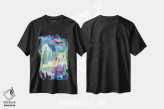 تیشرت مشکی طرح دار ما کجا هستیم؟، هنر دیجیتال اثر چارلز هارکر | فروشگاه ایماژ