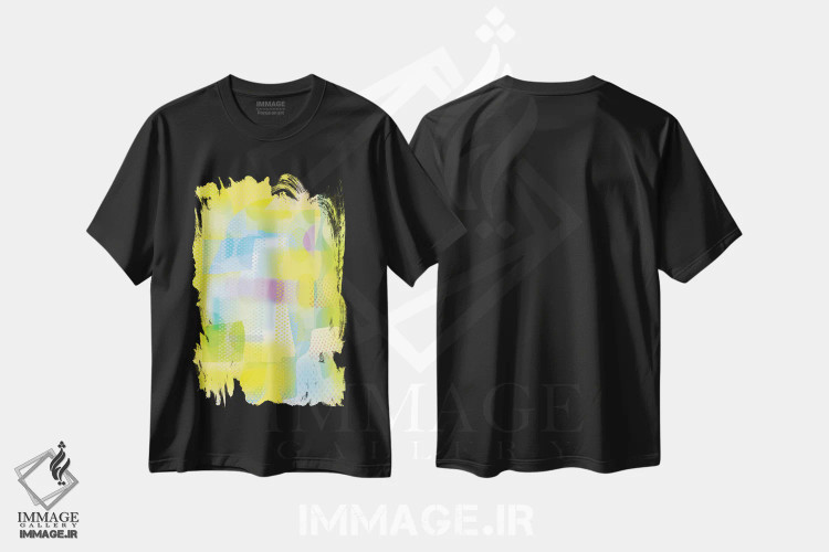 تیشرت مشکی طرح دار جشن نور اثر چارلز هارکر | immage.ir