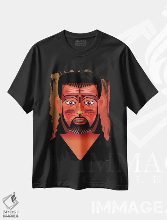تیشرت مشکی طرح دار هکتور، تزئینی اثر چارلز هارکر | immage.ir