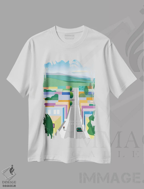 تیشرت سفید طرح دار سان لوئیس اوبیسپو، تزئینی اثر چارلز هارکر | immage.ir
