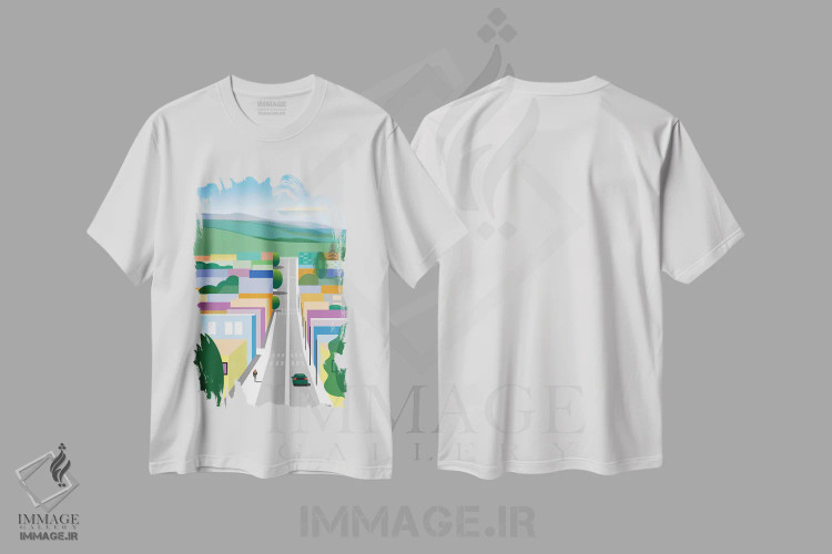 تیشرت سفید طرح دار سان لوئیس اوبیسپو، تزئینی اثر چارلز هارکر | immage.ir