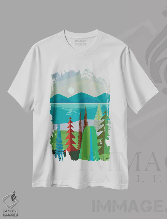 تیشرت سفید طرح دار کانادا، تزئینی اثر چارلز هارکر | immage.ir