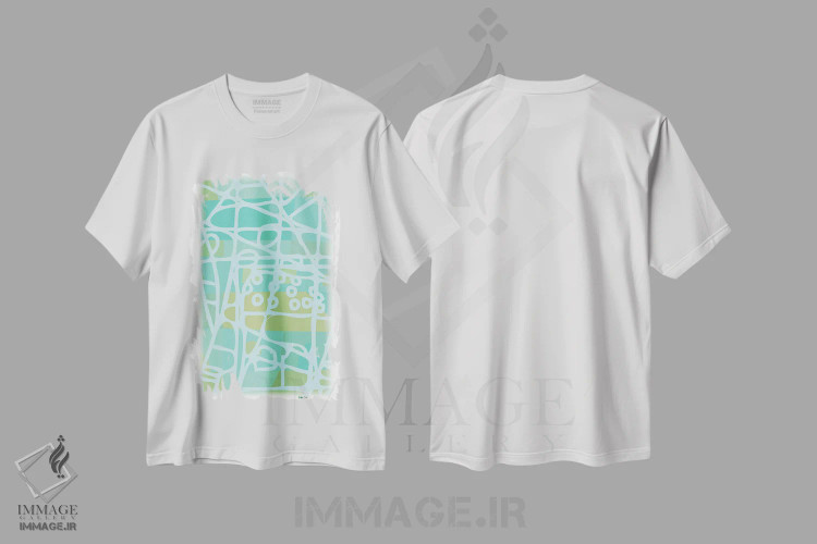 تیشرت سفید طرح دار نقشه فصل بهار اثر چارلز هارکر | immage.ir
