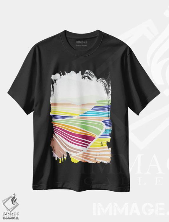 تیشرت مشکی طرح دار گراند کانیون، آبستره اثر چارلز هارکر | فروشگاه ایماژ