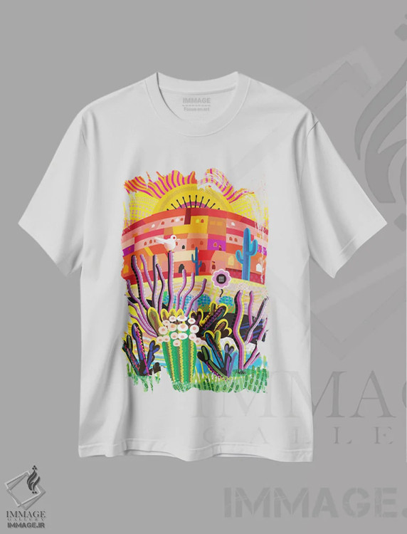 تیشرت سفید طرح دار تویتوس، تزئینی اثر چارلز هارکر | فروشگاه ایماژ