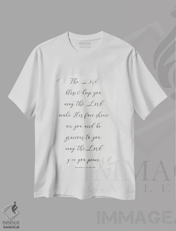 تیشرت سفید طرح دار پنل الهام بخش ششم، دکور روستایی اثر هارت ورکس | فروشگاه ایماژ