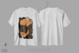 تیشرت سفید طرح دار طرح ریش بالبو، هنر دیجیتال اثر فایو بای فایو کالکتیو | فروشگاه ایماژ