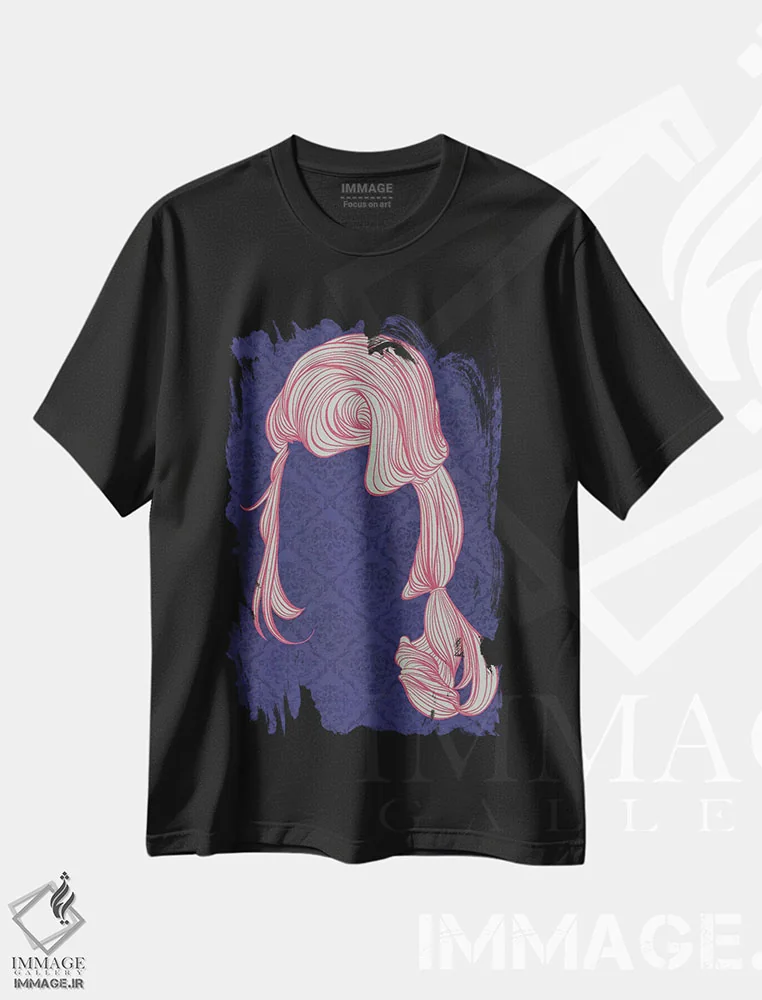 تیشرت مشکی طرح دار پف دار شماره ۱، هنر دیجیتال اثر فایو بای فایو کالکتیو | فروشگاه ایماژ
