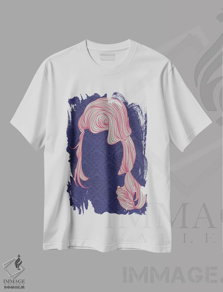 تیشرت سفید طرح دار پف دار شماره ۱، هنر دیجیتال اثر فایو بای فایو کالکتیو | immage.ir