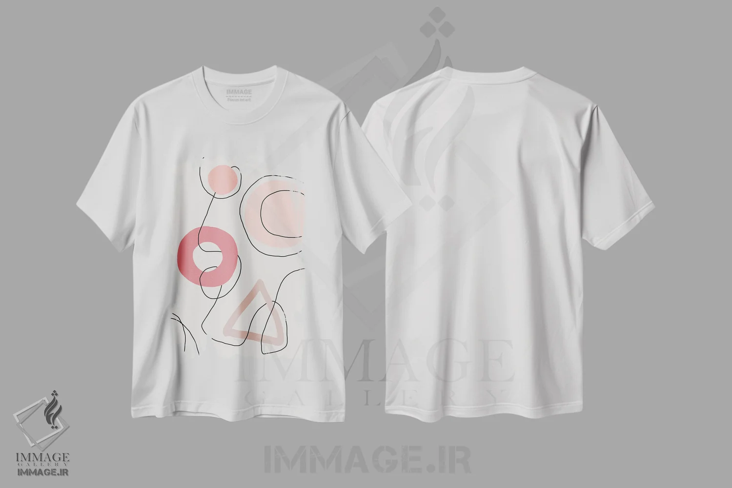 تیشرت سفید طرح دار ارتباط آسان اثر آندریا هازه | فروشگاه ایماژ