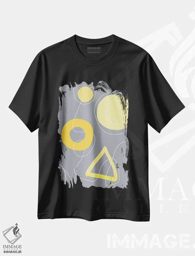 تیشرت مشکی طرح دار ارتباط آسان اثر آندریا هازه | immage.ir