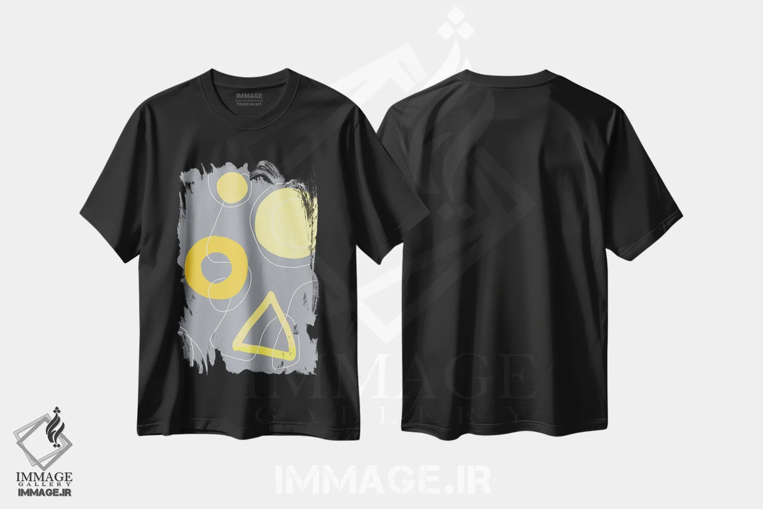 تیشرت مشکی طرح دار ارتباط آسان اثر آندریا هازه | immage.ir