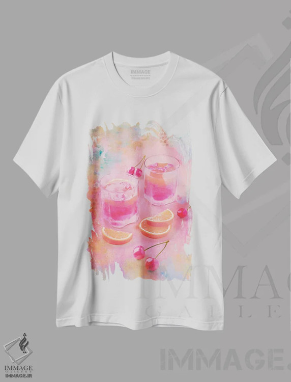 تیشرت سفید طرح دار قرار تابستانی، هنر فاخر معاصر اثر آندریا هازه | immage.ir