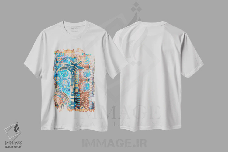 تیشرت سفید طرح دار افسانه شرقی، دکور آسیایی اثر آندریا هازه | immage.ir