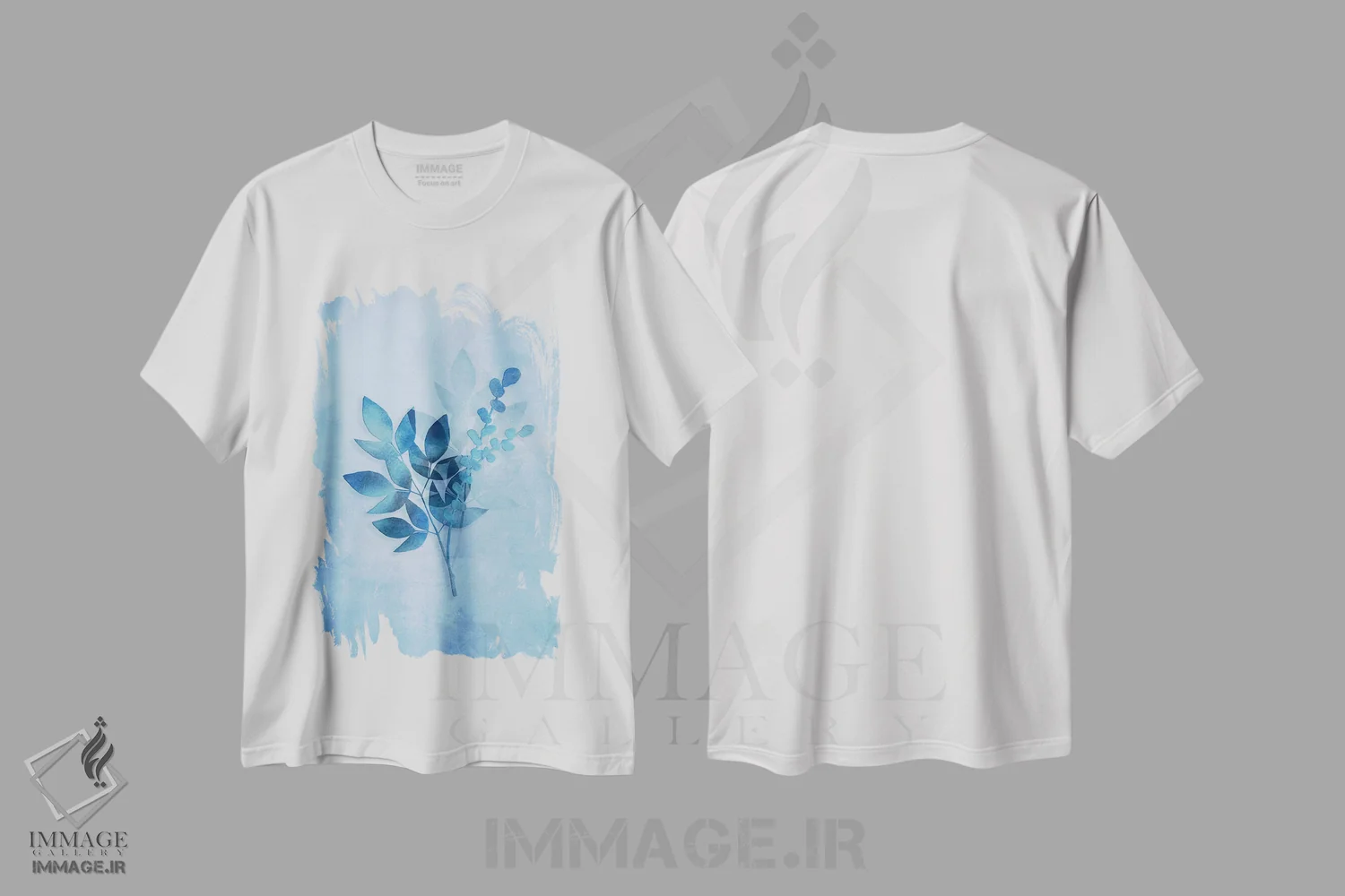 تیشرت سفید طرح دار شب استوایی در آبی یکم، دکور ساحلی اثر آندریا هازه | immage.ir