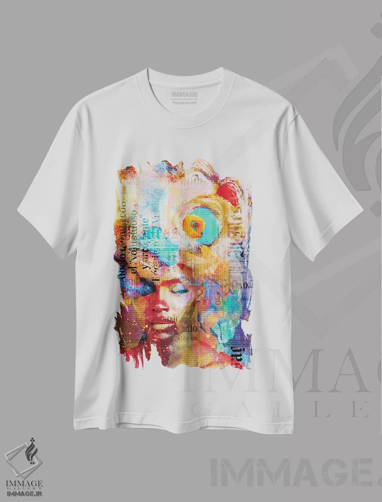 تیشرت سفید طرح دار دختر نیویورکی، تزئینی اثر آندریا هازه | فروشگاه ایماژ