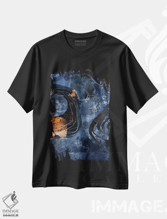 تیشرت مشکی طرح دار ماجراجویی شبانه اثر آندریا هازه | immage.ir