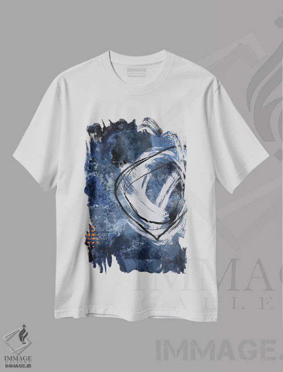 تیشرت سفید طرح دار خروج شبانه اثر آندریا هازه | فروشگاه ایماژ