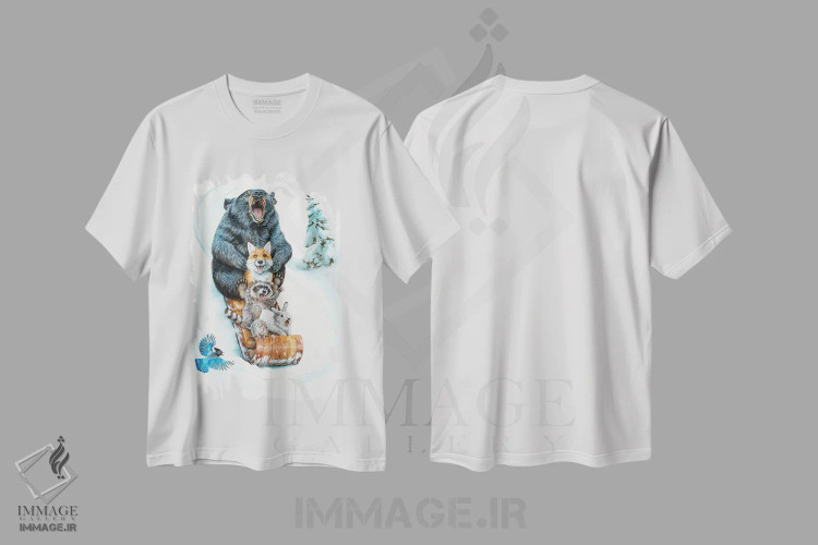 تیشرت سفید طرح دار تپه بزرگ، دکور تعطیلات اثر هالی سیمنتال | immage.ir