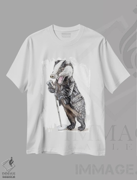 تیشرت سفید طرح دار گورکن راک زن، مدیوم اثر هالی سیمنتال | فروشگاه ایماژ