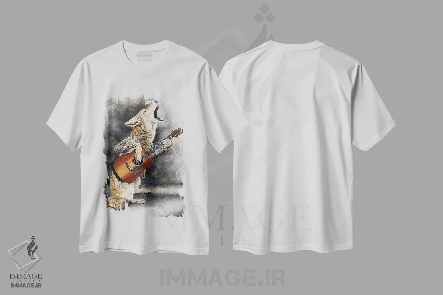 تیشرت سفید طرح دار آواز شغال، تزئینی اثر هالی سیمنتال | immage.ir
