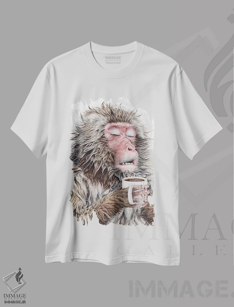 تیشرت سفید طرح دار دوشنبه ها، دست نقاشی و طراحی دستی اثر هالی سیمنتال | immage.ir