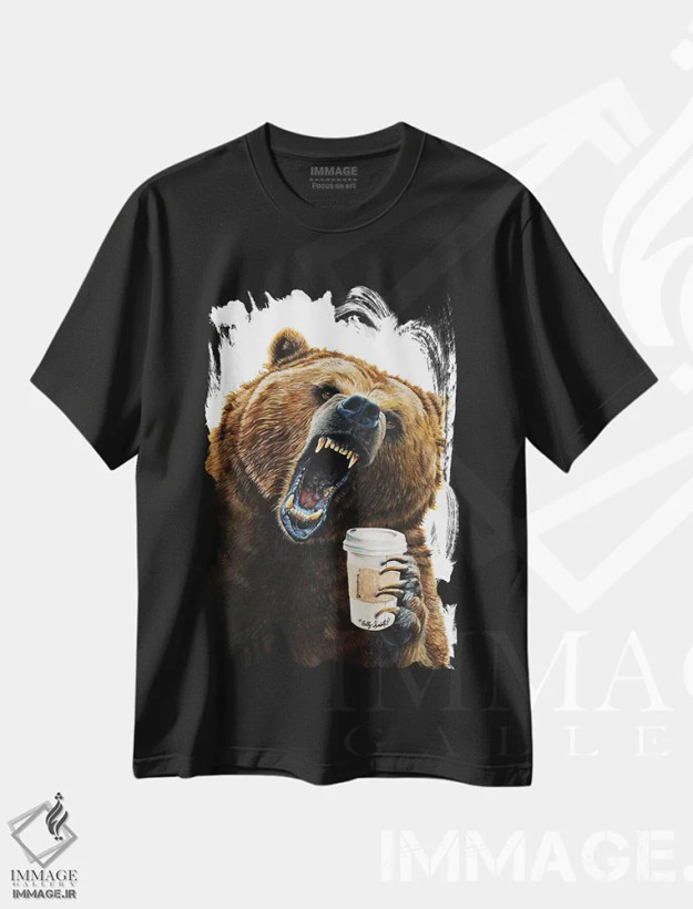 تیشرت مشکی طرح دار صبح های گریزلی اثر هالی سیمنتال | immage.ir