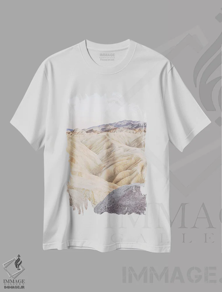 تیشرت سفید طرح دار زابرِسکی پوینت در پارک ملی دره مرگ، مدیوم اثر هنریکه شنک | فروشگاه ایماژ