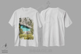 تیشرت سفید طرح دار پارک ملی کالانک در فرانسه دوم، مدیوم اثر هنریکه شنک | immage.ir