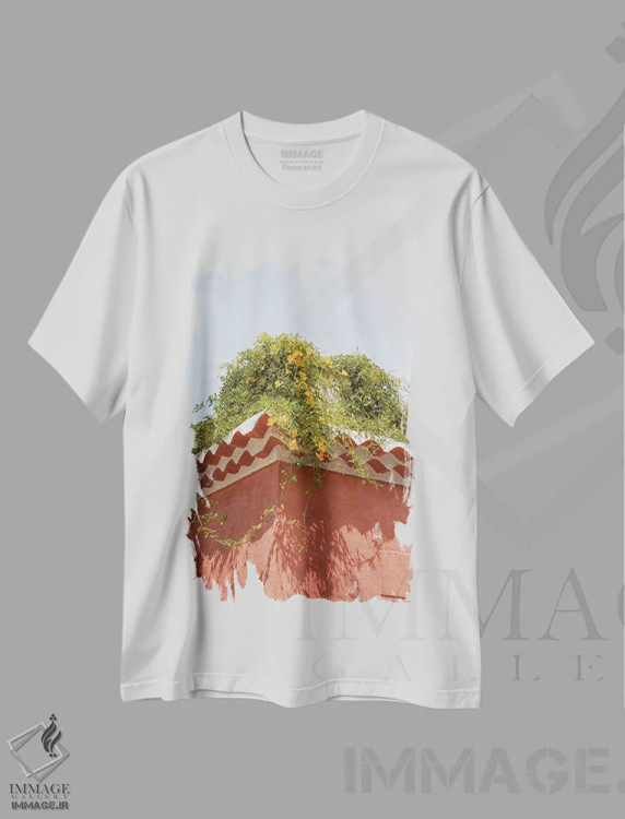 تیشرت سفید طرح دار گل های زرد تابستانی، مدیوم اثر هنریکه شنک | فروشگاه ایماژ