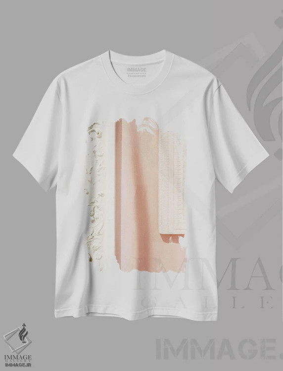 تیشرت سفید طرح دار جزئیات معماری فرانسوی، مدیوم اثر هنریکه شنک | immage.ir