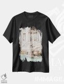 تیشرت مشکی طرح دار Italy,فواره تروی رم، ایتالیا، مدیوم اثر هنریکه شنک | immage.ir