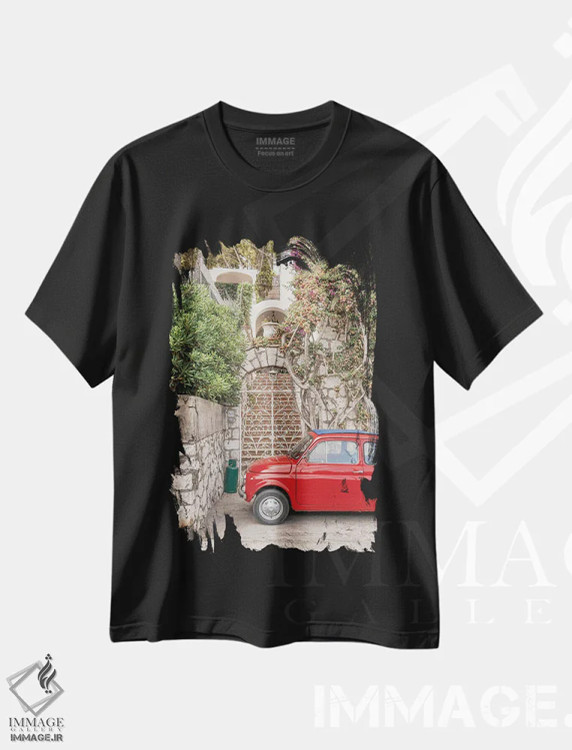 تیشرت مشکی طرح دار ورودی ایتالیایی، مدیوم اثر هنریکه شنک | فروشگاه ایماژ