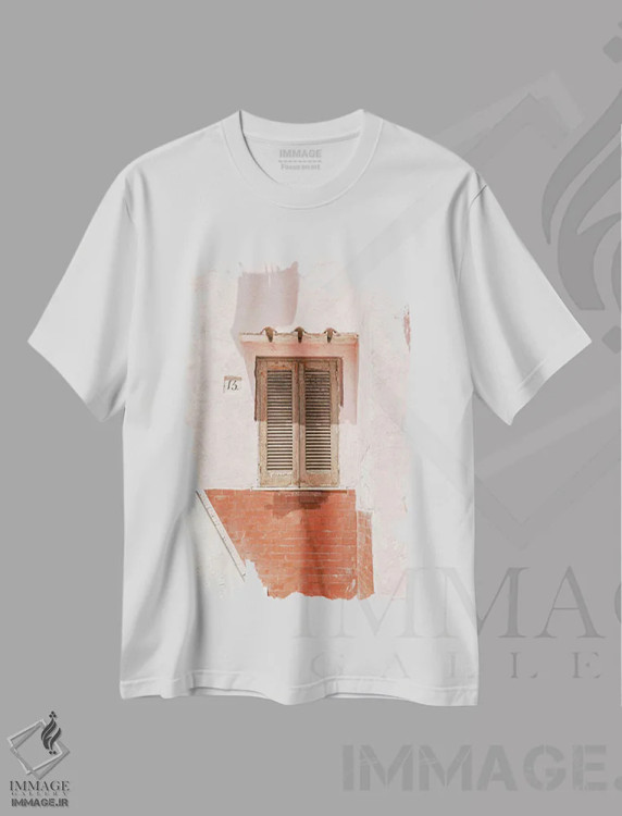 تیشرت سفید طرح دار صورتی ایتالیایی، مدیوم اثر هنریکه شنک | فروشگاه ایماژ
