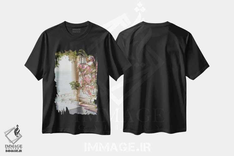 تیشرت مشکی طرح دار حال وهوای سورنتو، مدیوم اثر هنریکه شنک | فروشگاه ایماژ