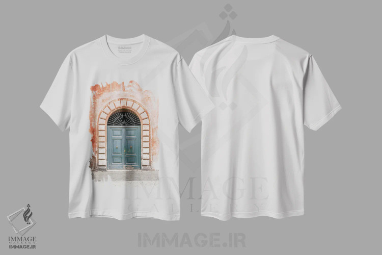 تیشرت سفید طرح دار ورودی رنگارنگ در رم، مدیوم اثر هنریکه شنک | immage.ir
