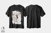 تیشرت مشکی طرح دار گوزن شمالی در لاپلند اسکاندیناوی، مدیوم اثر هنریکه شنک | فروشگاه ایماژ