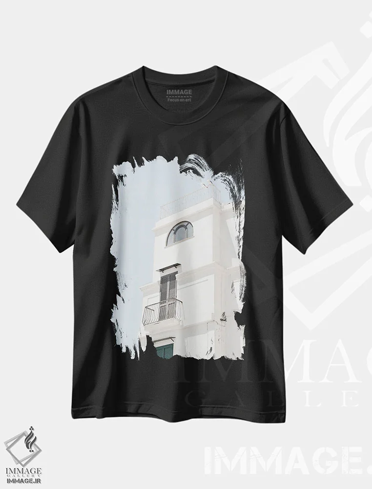 تیشرت مشکی طرح دار استراحت نیمروزی، مدیوم اثر هنریکه شنک | فروشگاه ایماژ