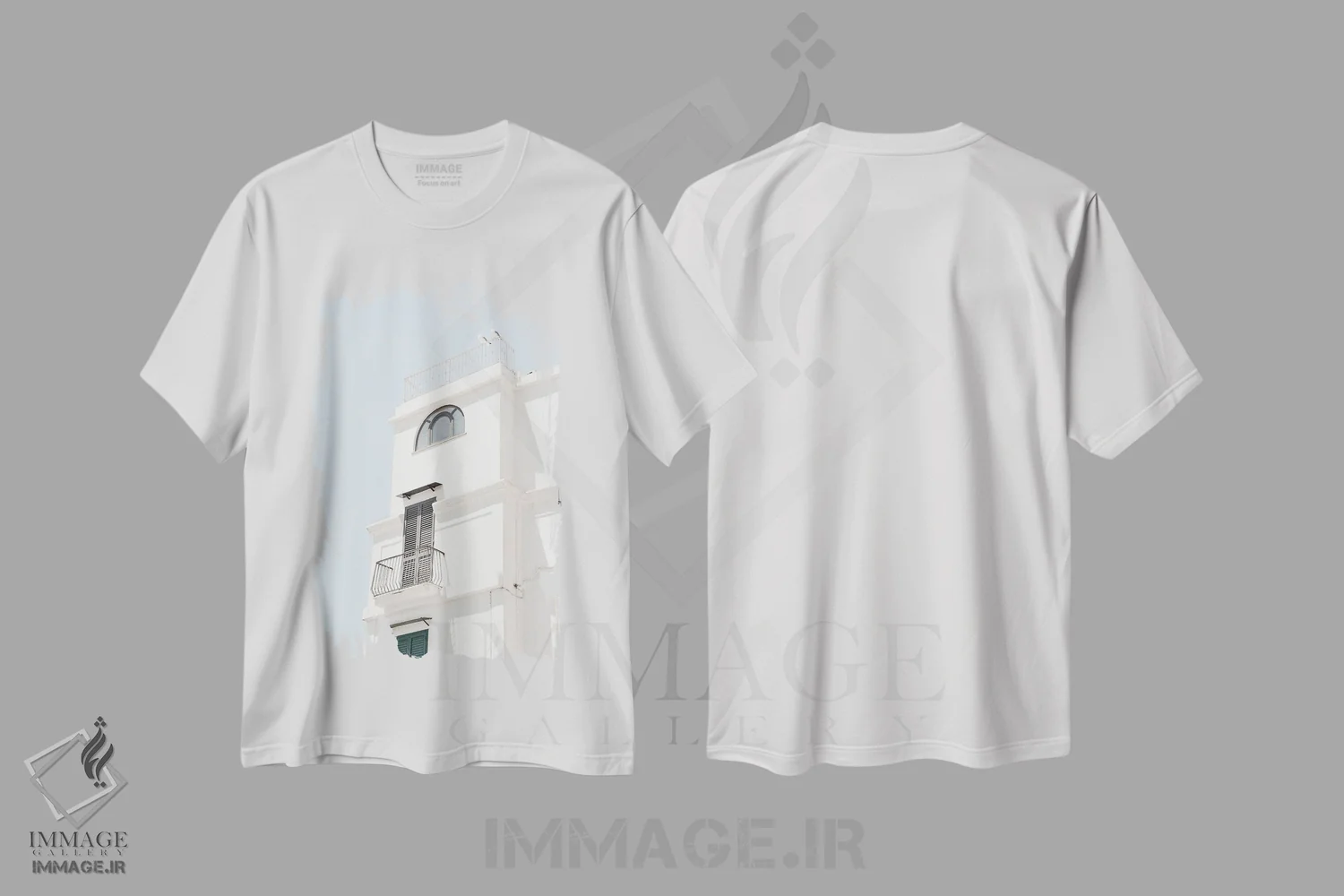 تیشرت سفید طرح دار استراحت نیمروزی، مدیوم اثر هنریکه شنک | immage.ir
