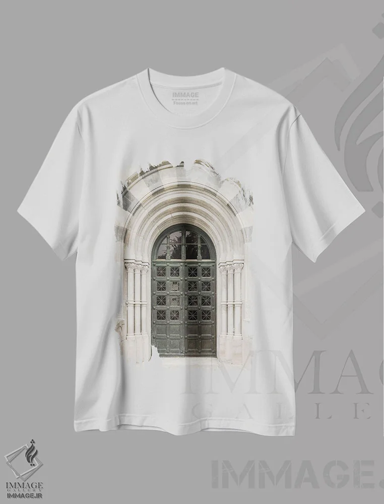 تیشرت سفید طرح دار France,درب قدیمی در نیس، فرانسه، مدیوم اثر هنریکه شنک | immage.ir