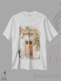 تیشرت سفید طرح دار ورودی گلکاری شده در رم، مدیوم اثر هنریکه شنک | فروشگاه ایماژ