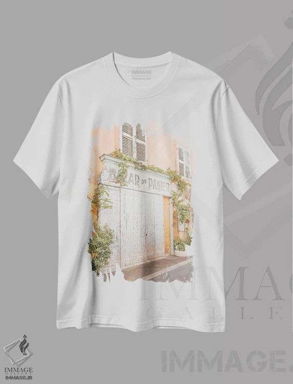 تیشرت سفید طرح دار بازار دو پانیه، مدیوم اثر هنریکه شنک | immage.ir