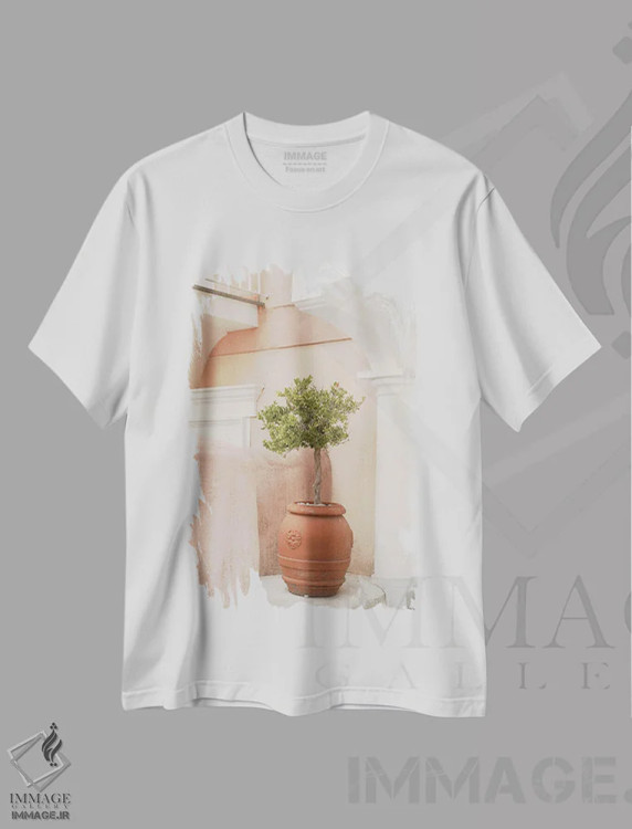 تیشرت سفید طرح دار رنگ های پاستلی پوزیتانو، مدیوم اثر هنریکه شنک | immage.ir