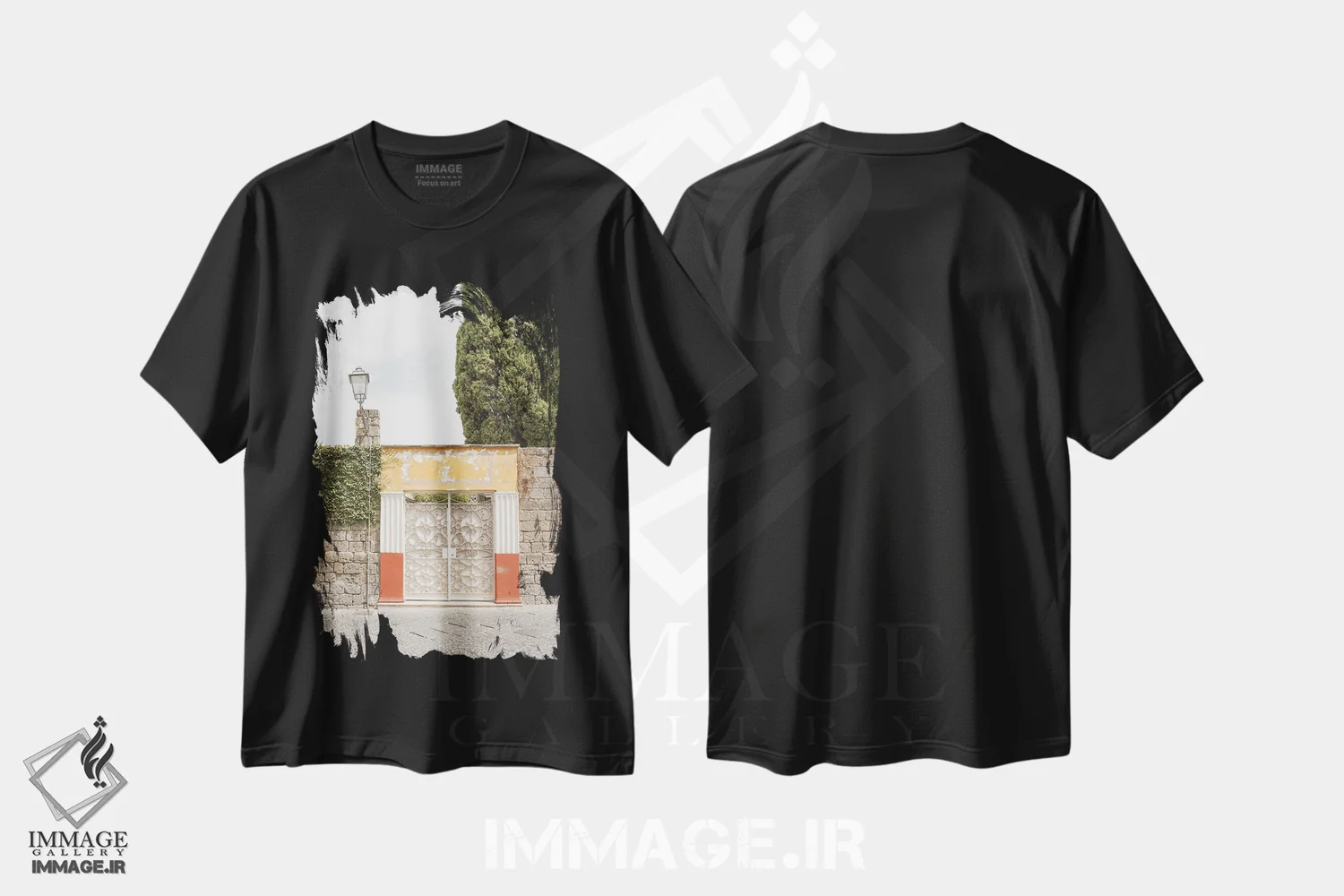 تیشرت مشکی طرح دار دروازه رنگارنگ در سورنتو، مدیوم اثر هنریکه شنک | immage.ir