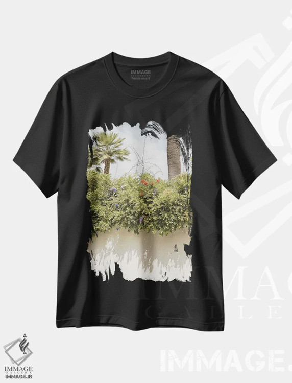 تیشرت مشکی طرح دار تابستان در سورنتو، تزئینی اثر هنریکه شنک | immage.ir